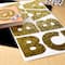 12 Pack: Gold Chunky Glitter Alphabet Stickers by Recollections™